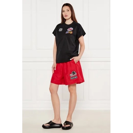 Pinko Szorty LEWIS | Relaxed fit | z dodatkiem jedwabiu Pinko L okazja Gomez Fashion Store