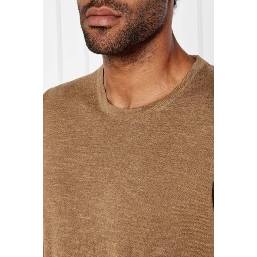 Sand Copenhagen Lniany t-shirt | Regular Fit Sand Copenhagen M wyprzedaż Gomez Fashion Store