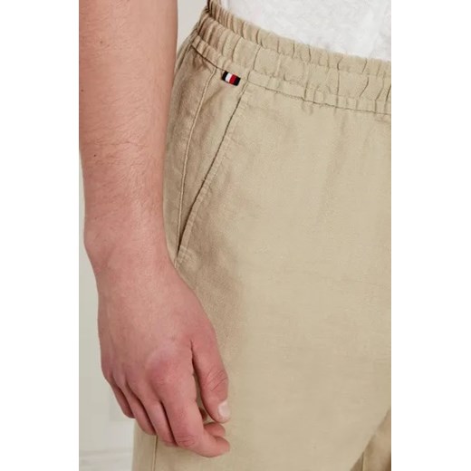 Tommy Hilfiger Lniane spodnie chino HARLEM | Relaxed fit Tommy Hilfiger 31/32 okazja Gomez Fashion Store
