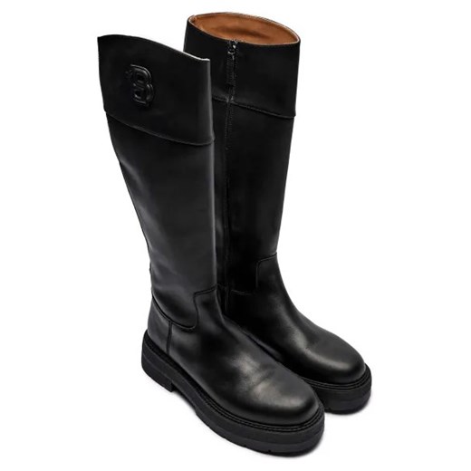 BOSS BLACK Skórzane oficerki Rebby 37 promocyjna cena Gomez Fashion Store