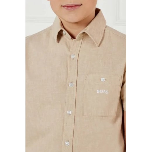 BOSS Kidswear Lniana koszula | Regular Fit Boss Kidswear 150 Gomez Fashion Store wyprzedaż