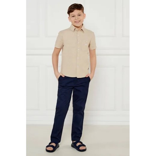 BOSS Kidswear Lniana koszula | Regular Fit Boss Kidswear 162 promocyjna cena Gomez Fashion Store