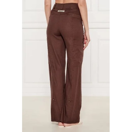 Patrizia Pepe Lniane spodnie cargo | Regular Fit Patrizia Pepe 36 Gomez Fashion Store wyprzedaż