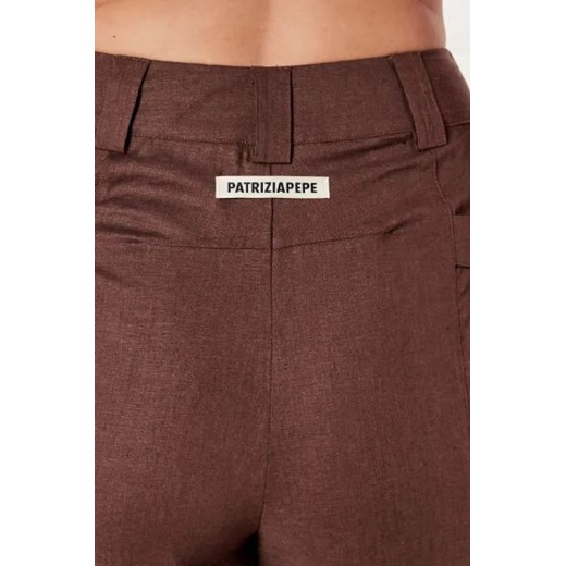 Patrizia Pepe Lniane spodnie cargo | Regular Fit Patrizia Pepe 36 wyprzedaż Gomez Fashion Store