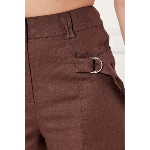 Patrizia Pepe Lniane spodnie cargo | Regular Fit Patrizia Pepe 36 okazja Gomez Fashion Store