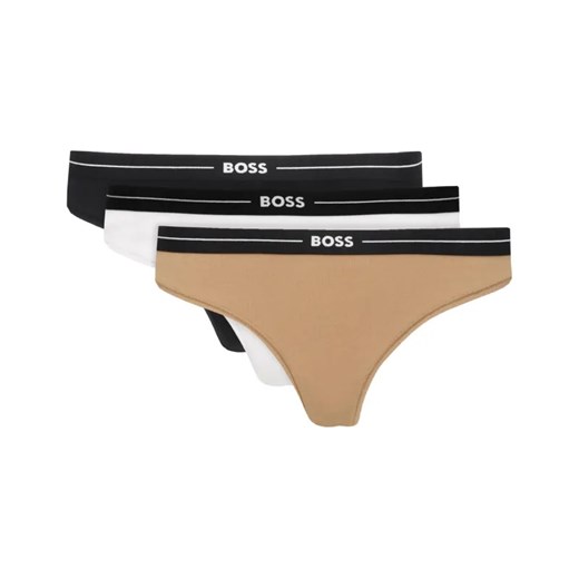BOSS BLACK Stringi 3-pack 3P THONG ze sklepu Gomez Fashion Store w kategorii Majtki damskie - zdjęcie 184503045