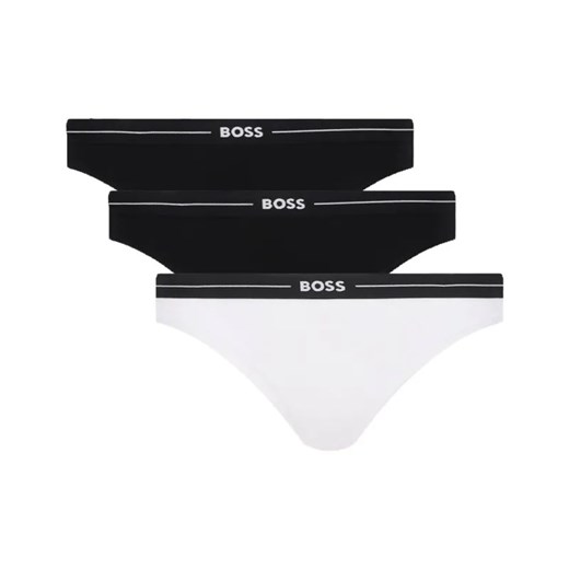 BOSS BLACK Stringi 3-pack 3P THONG ze sklepu Gomez Fashion Store w kategorii Majtki damskie - zdjęcie 184503236