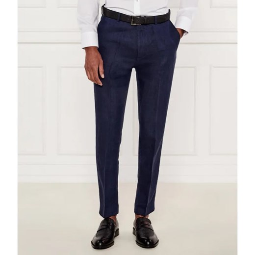 Oscar Jacobson Lniane spodnie Denz | Slim Fit ze sklepu Gomez Fashion Store w kategorii Spodnie męskie - zdjęcie 184504778
