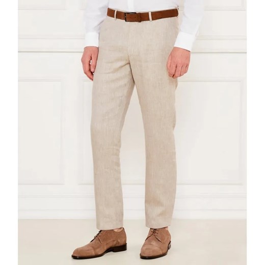 Oscar Jacobson Lniane spodnie Denz | Slim Fit ze sklepu Gomez Fashion Store w kategorii Spodnie męskie - zdjęcie 184504879