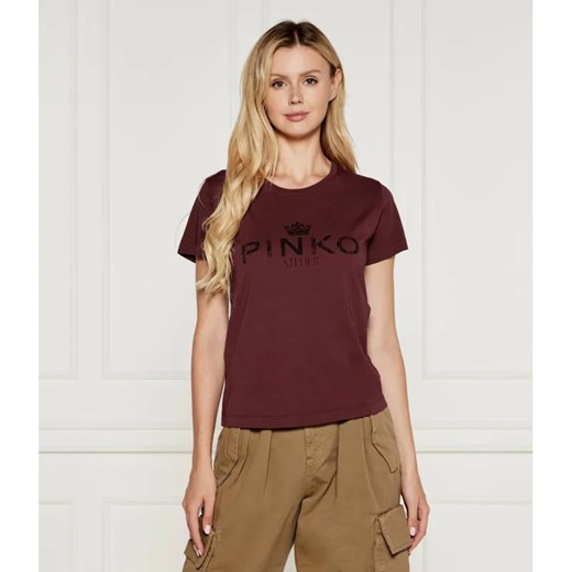 Pinko T-shirt BUSSOLOTTO | Regular Fit ze sklepu Gomez Fashion Store w kategorii Bluzki damskie - zdjęcie 184504946