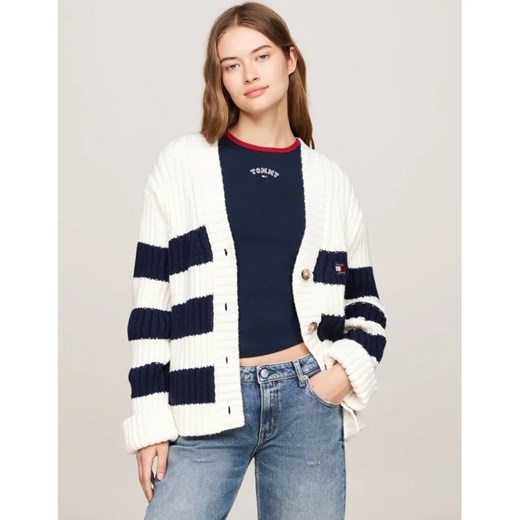 Tommy Jeans Kardigan | Oversize fit | z dodatkiem wełny ze sklepu Gomez Fashion Store w kategorii Swetry damskie - zdjęcie 184505015