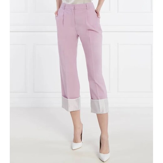 Karl Lagerfeld Spodnie hun kim | Straight fit | z dodatkiem wełny ze sklepu Gomez Fashion Store w kategorii Spodnie damskie - zdjęcie 184505217