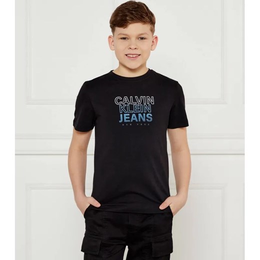 Calvin Klein Jeans T-shirt | Regular Fit ze sklepu Gomez Fashion Store w kategorii T-shirty chłopięce - zdjęcie 184505669
