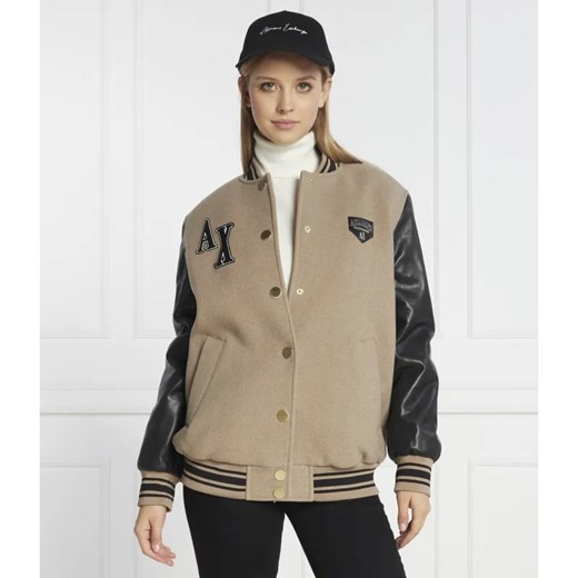 Armani Exchange Kurtka bomber | Regular Fit | z dodatkiem wełny ze sklepu Gomez Fashion Store w kategorii Kurtki damskie - zdjęcie 184505975
