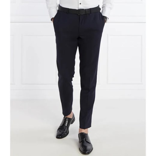 Oscar Jacobson Wełniane spodnie Denz | Slim Fit ze sklepu Gomez Fashion Store w kategorii Spodnie męskie - zdjęcie 184506077