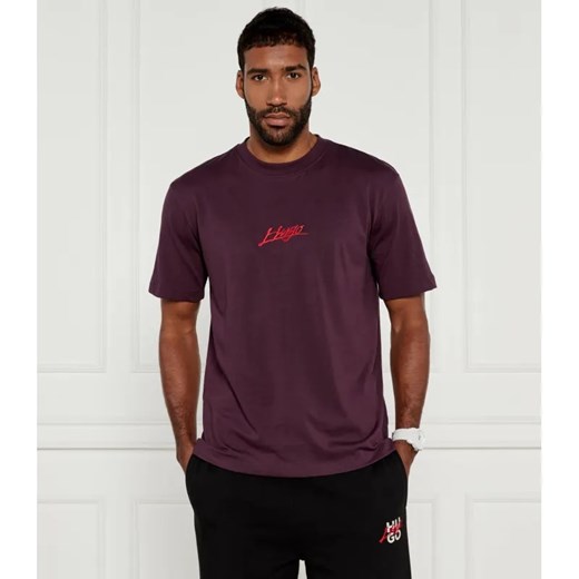 HUGO T-shirt Dlogotee | Loose fit ze sklepu Gomez Fashion Store w kategorii T-shirty męskie - zdjęcie 184506209