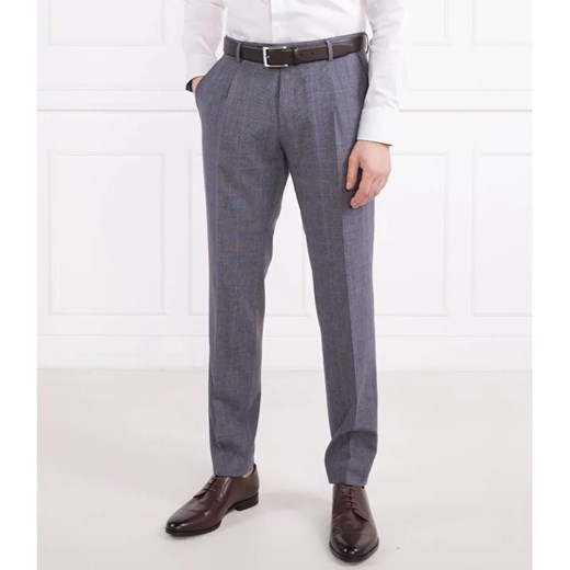 BOSS BLACK Spodnie H-Genius-Pleat-232 | Slim Fit | z dodatkiem wełny 48 promocyjna cena Gomez Fashion Store