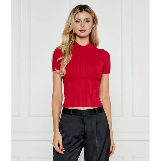 HUGO Bluzka Sarpharim | Cropped Fit ze sklepu Gomez Fashion Store w kategorii Bluzki damskie - zdjęcie 184506755