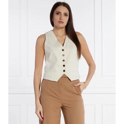 Liu Jo Kamizelka | Slim Fit | z dodatkiem lnu ze sklepu Gomez Fashion Store w kategorii Kamizelki damskie - zdjęcie 184506819