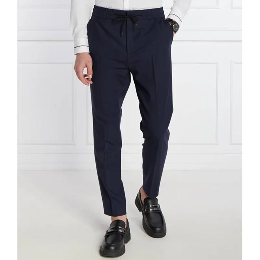 HUGO Wełniane spodnie chino Howard231X | Slim Fit ze sklepu Gomez Fashion Store w kategorii Spodnie męskie - zdjęcie 184506906