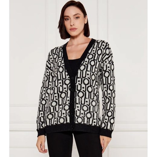 Liu Jo Wełniany kardigan | Loose fit ze sklepu Gomez Fashion Store w kategorii Swetry damskie - zdjęcie 184507175