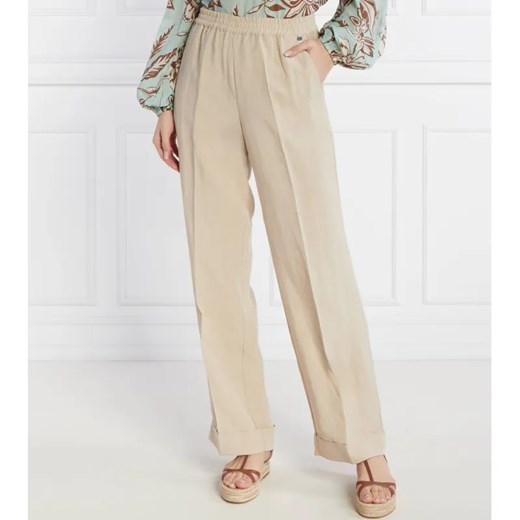 Liu Jo Spodnie | Regular Fit | z dodatkiem lnu ze sklepu Gomez Fashion Store w kategorii Spodnie damskie - zdjęcie 184507185