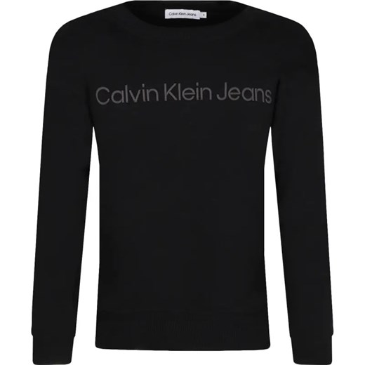 Calvin Klein Jeans Bluza RAISED INST. LOGO FLEECE CN | Regular Fit ze sklepu Gomez Fashion Store w kategorii Bluzy chłopięce - zdjęcie 184507189