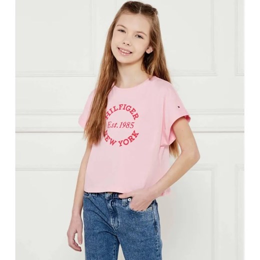 Tommy Hilfiger T-shirt | Loose fit ze sklepu Gomez Fashion Store w kategorii Bluzki dziewczęce - zdjęcie 184507199
