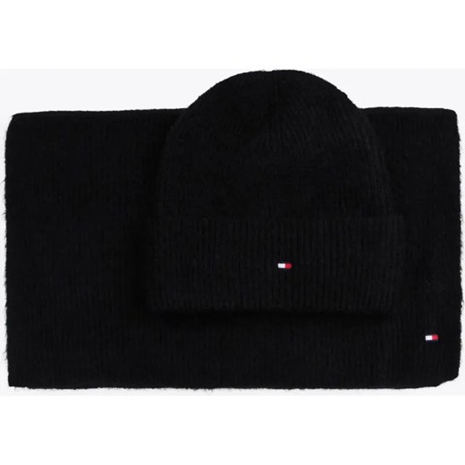 Tommy Hilfiger Szal + czapka | z dodatkiem wełny ze sklepu Gomez Fashion Store w kategorii Czapki zimowe damskie - zdjęcie 184507327