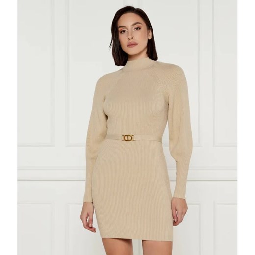 TWINSET Sukienka z paskiem | z dodatkiem wełny ze sklepu Gomez Fashion Store w kategorii Sukienki - zdjęcie 184507329