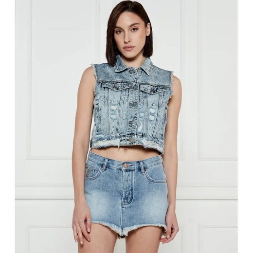 One Teaspoon Jeansowa kamizelka Acid Blue | Cropped Fit ze sklepu Gomez Fashion Store w kategorii Kamizelki damskie - zdjęcie 184507605