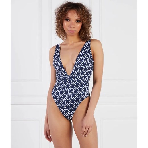 Tommy Hilfiger Strój kąpielowy TH MONOGRAM-S PLUNGE ONE PIECE PRINT ze sklepu Gomez Fashion Store w kategorii Stroje kąpielowe - zdjęcie 184507716