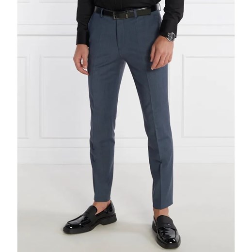 HUGO Spodnie chino Hesten232X | Slim Fit | z dodatkiem wełny ze sklepu Gomez Fashion Store w kategorii Spodnie męskie - zdjęcie 184507756