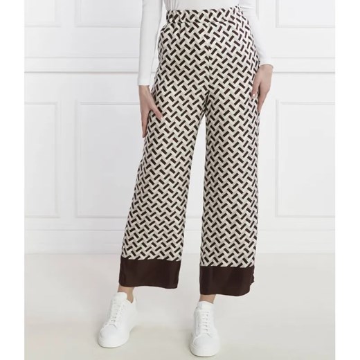 Max Mara Leisure Jedwabne spodnie STONE | Loose fit ze sklepu Gomez Fashion Store w kategorii Spodnie damskie - zdjęcie 184508355