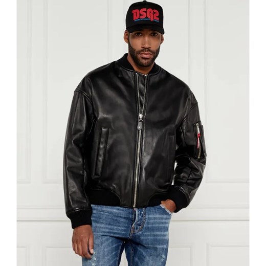 Dsquared2 Skórzana kurtka bomber | Regular Fit ze sklepu Gomez Fashion Store w kategorii Kurtki męskie - zdjęcie 184508555
