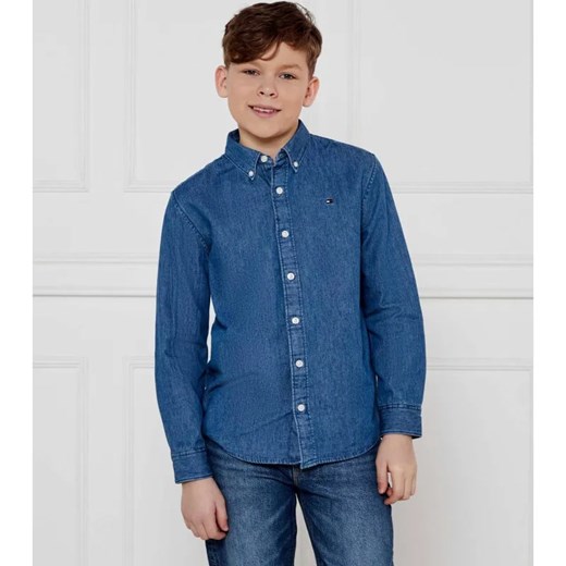 Tommy Hilfiger Jeansowa koszula | Regular Fit ze sklepu Gomez Fashion Store w kategorii Koszule chłopięce - zdjęcie 184508558