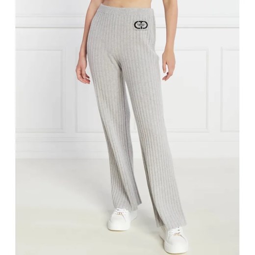TWINSET Wełniane spodnie dzianinowe | Regular Fit | z dodatkiem kaszmiru ze sklepu Gomez Fashion Store w kategorii Spodnie damskie - zdjęcie 184508755