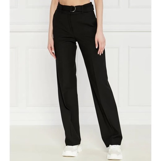HUGO Spodnie Huglia | Regular Fit ze sklepu Gomez Fashion Store w kategorii Spodnie damskie - zdjęcie 184508876