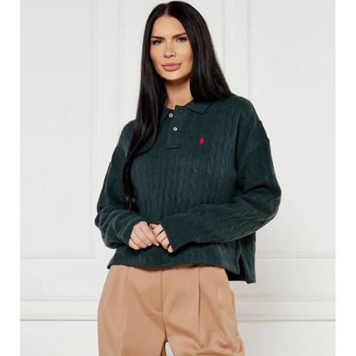 POLO RALPH LAUREN Wełniany sweter | Cropped Fit | z dodatkiem kaszmiru ze sklepu Gomez Fashion Store w kategorii Swetry damskie - zdjęcie 184509097