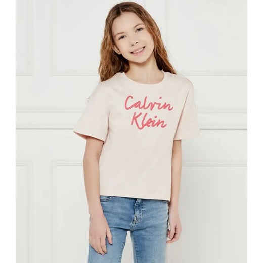 Calvin Klein Jeans T-shirt | Relaxed fit ze sklepu Gomez Fashion Store w kategorii Bluzki dziewczęce - zdjęcie 184509527