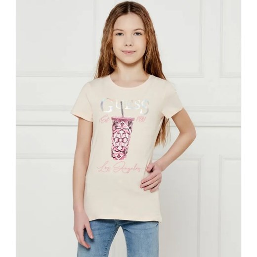 Guess T-shirt | Regular Fit ze sklepu Gomez Fashion Store w kategorii Bluzki dziewczęce - zdjęcie 184509578