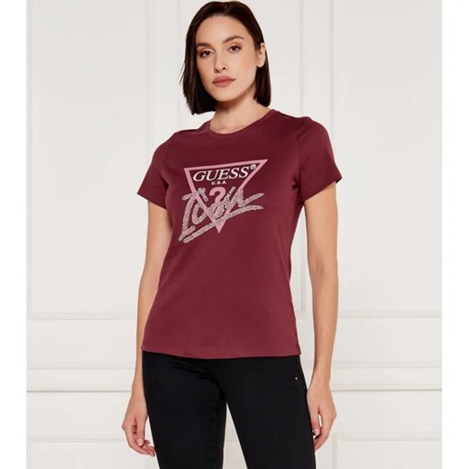 GUESS T-shirt ICON | Regular Fit ze sklepu Gomez Fashion Store w kategorii Bluzki damskie - zdjęcie 184509708
