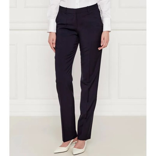 BOSS BLACK Wełniane spodnie Tameah | Slim Fit ze sklepu Gomez Fashion Store w kategorii Spodnie damskie - zdjęcie 184509819