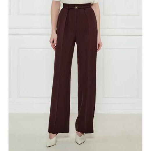 Elisabetta Franchi Wełniane spodnie z paskiem | flare fit ze sklepu Gomez Fashion Store w kategorii Spodnie damskie - zdjęcie 184510127