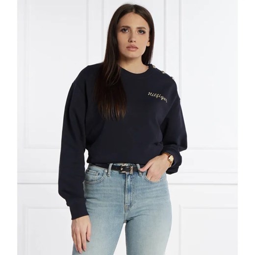 Tommy Hilfiger Bluza GOLD BUTTON | Regular Fit ze sklepu Gomez Fashion Store w kategorii Bluzy damskie - zdjęcie 184510767
