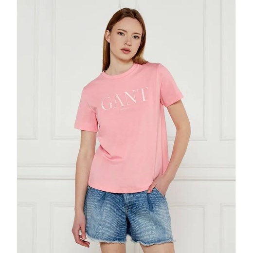 Gant T-shirt | Regular Fit ze sklepu Gomez Fashion Store w kategorii Bluzki damskie - zdjęcie 184510805