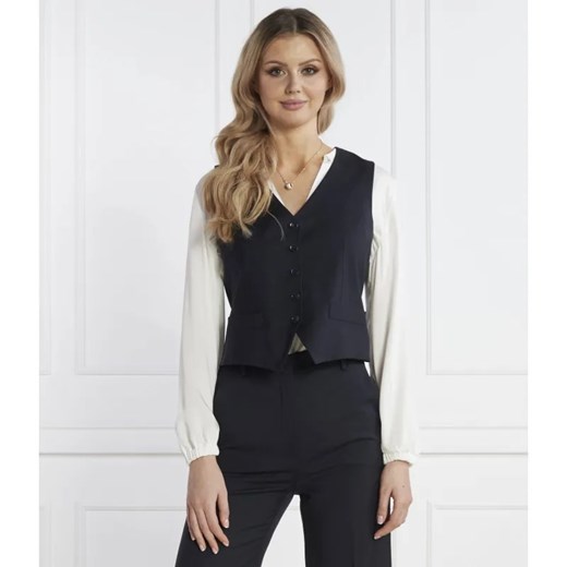 Weekend MaxMara Wełniana kamizelka NAVY | Regular Fit ze sklepu Gomez Fashion Store w kategorii Kamizelki damskie - zdjęcie 184510808