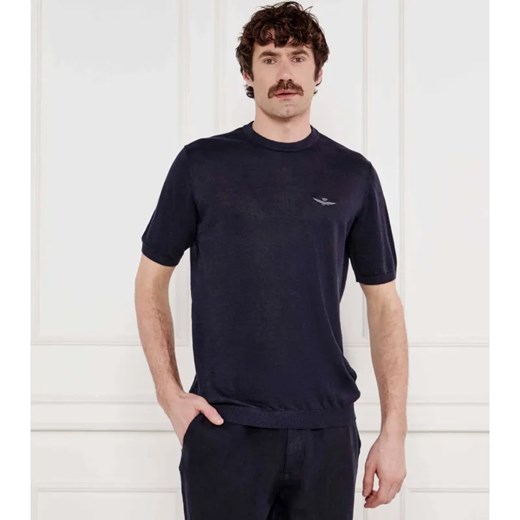 Aeronautica Militare Lniany sweter | Regular Fit ze sklepu Gomez Fashion Store w kategorii Swetry męskie - zdjęcie 184511175