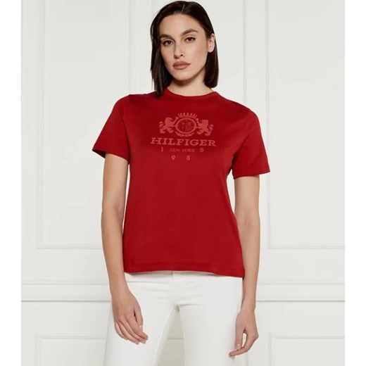 Tommy Hilfiger T-shirt | Regular Fit ze sklepu Gomez Fashion Store w kategorii Bluzki damskie - zdjęcie 184511399