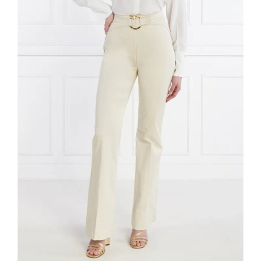 Pinko Spodnie z paskiem | flare fit | high waist ze sklepu Gomez Fashion Store w kategorii Spodnie damskie - zdjęcie 184511775